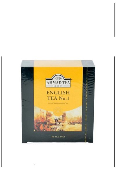 Ahmad Tea شاي إنجليزي × 100 قطعة - كوب وأكياس شاي (بدون رائحة)