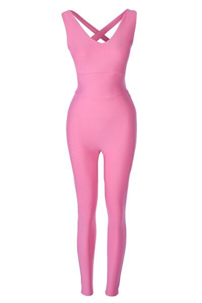 ESMERALDA'S LEGGINGS Kadın Pembe Tayt Tulum
