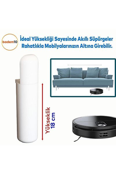 Badem10 Capsula Bohemian (PREMIUM) Mobila Canapea Unitate TV Fotoliu Picioare Baza Picioare Alb 18 Cm 4 Buc