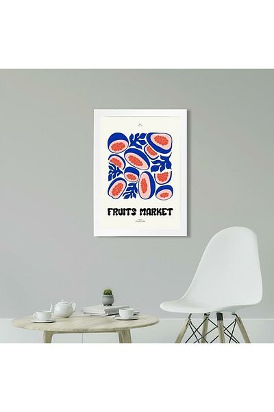 KAYNOCK Prune, Fructe, Minimalist, Decor pentru casa, Decor pentru cafenea de bucatarie Poster Tablo
