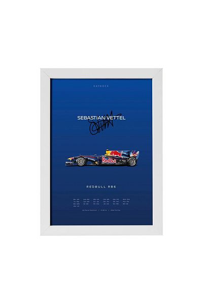 KAYNOCK Pictură poster Sebastian Vettel Rb6, Red Bull Racing Formula 1, pictură cu design digital