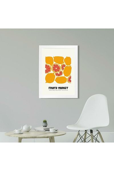 KAYNOCK Grapefruit, Fructe, Minimalist, Decor pentru casa, Decor pentru cafenea de bucatarie Poster Tablo
