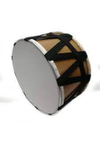 CAZİBE Davul 30 Cm Oyuncak Askılı Çocuk Davulu El Yapımı Ahşap Enstrüman