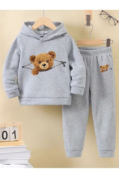THEKONT Unisex Cotton Kids Set - Ayi Printed, Top and Bottom Set Code:20245