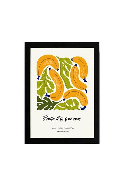 KAYNOCK Banana, Fruit, Minimal, Home Decoration, Kitchen Cafe Decoration Poster Painting