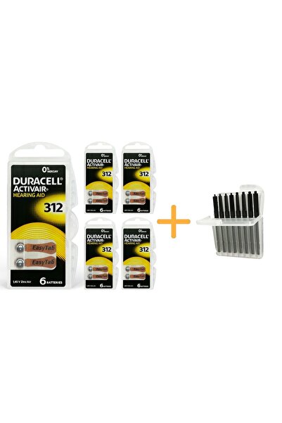 Duracell Activair 312 No İşitme Cihazı Pili (5 Paket x 6 Adet = 30 Adet Pil)