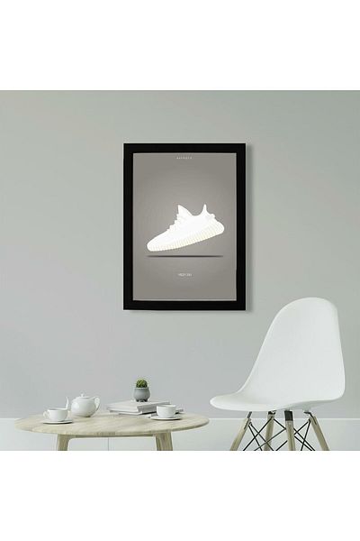 KAYNOCK Yeezy White, Pantofi, Kanye West, Poster Painting Digital Design Painting
