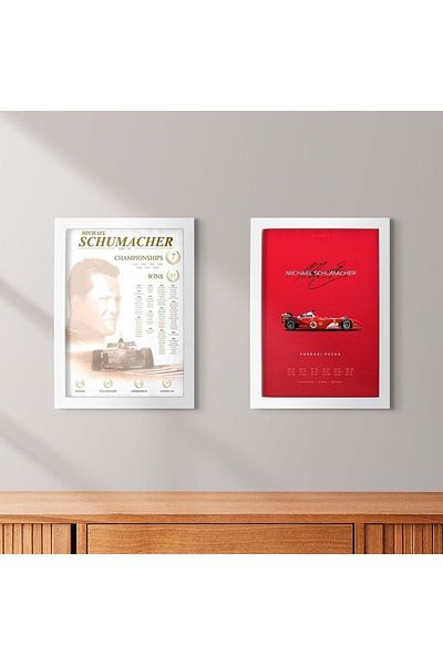 KAYNOCK Michael Schumacher Σετ 2, Formula 1, F1, Ferrari, Σετ ζωγραφικής αφίσας Ψηφιακό σχέδιο