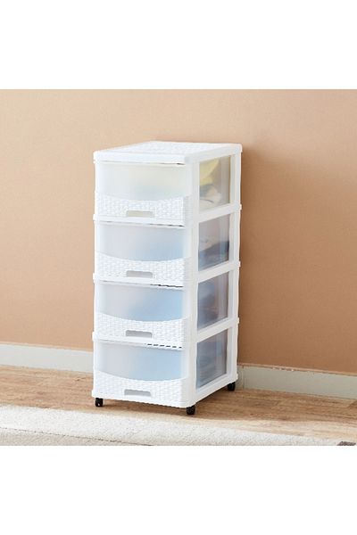 Home Box Kevin 4-Tier Rattan Storage Cabinet