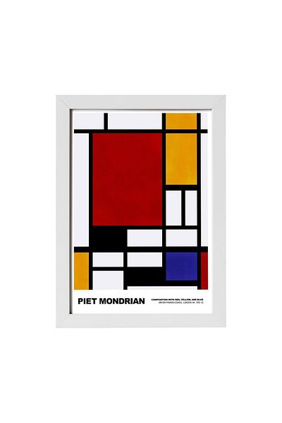 KAYNOCK Piet Mondrian Roșu, Galben și Albastru, Modern, Artă Contemporană Poster Tablo Design Digital