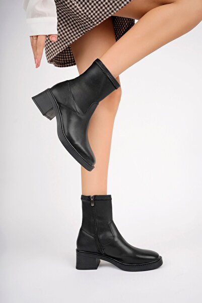 meyra'nın ayakkabıları Cizme elastice negre cu toc mijlociu de damă - Design ...