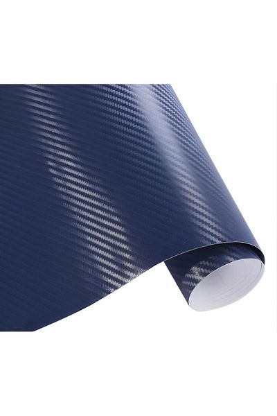 ESEMİZ Dark Blue 3D Patterned - Durable Carbon Foil with Air Duct (152cm X 1Meter)