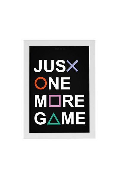 KAYNOCK Playstation Just One More Game, Gamer, Πίνακας παιχνιδιών, Ps, Πίνακας αφίσας, Ψηφιακό σχέδιο