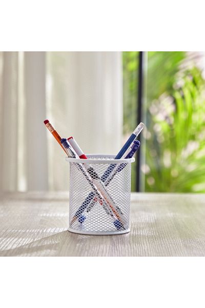 Home Box Mesh Round Pen Holder