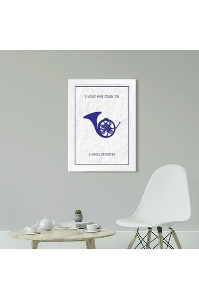 KAYNOCK Pictură poster cu trompeta franceză, Cum am cunoscut mama ta, Pictură cu design digital