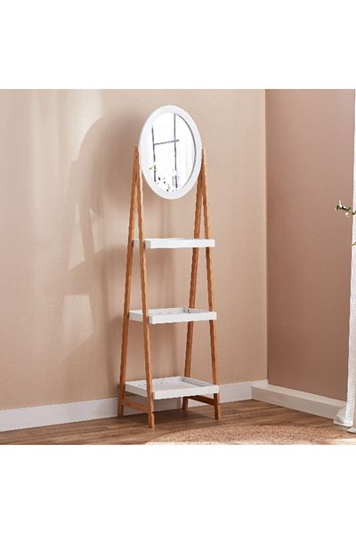 Home Box Lexus 3-Tier Storage Shelf with Mirror