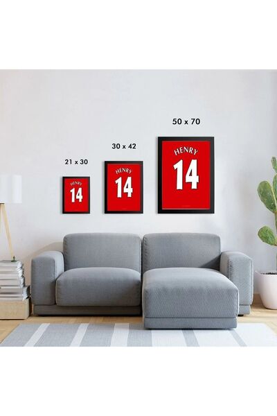 KAYNOCK Thierry Henry Poster Tablo, Arsenal, Premier League, Futbol Forma Tablo, Dijital Tasarım Tablo