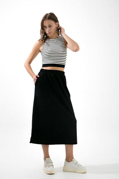 muub's Довга приталена спідниця на 3 нитки - комфортна спідниця з еластичною талією