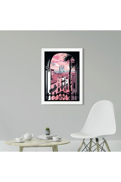KAYNOCK Barcelona, Spania, Minimal, Poster Painting Digital Design Painting