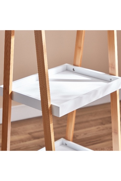 Home Box رف تخزين لكزس بثلاث طبقات مع مرآة