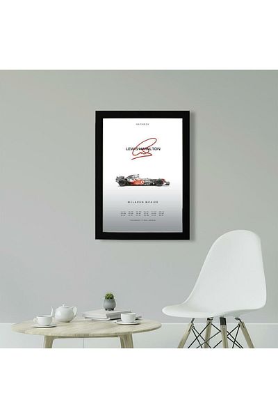 KAYNOCK Lewis Hamilton Mclaren, Formula 1, F1 Poster Painting