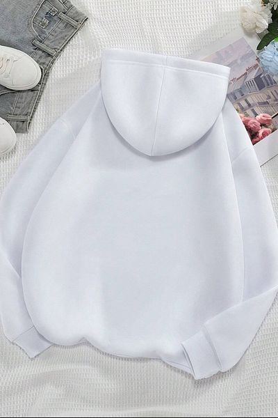 Know Φούτερ με 3 κλωστές Unisex Λευκό The 1997 Printed Oversize Hooded φούτερ