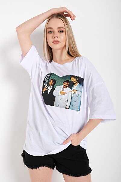 Know Dámské bílé tričko Müslüm Gürses s potiskem