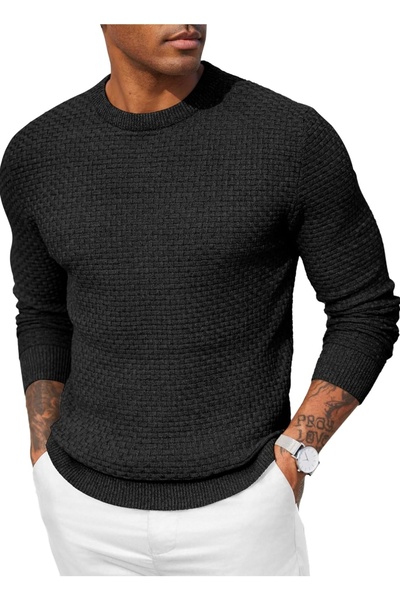 youknitwear you Pulover de tricotaj pentru bărbați Marco - Decolteu
