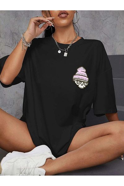 Know Tricou oversize cu imprimeu Black Today pentru femei