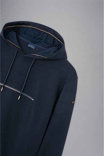 PAUL&SHARK MEN'S HOODED SWEATSHIRT