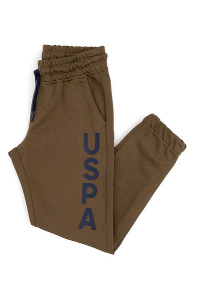 U.S. Polo Assn. Πόλο Ασν. Ανδρικό αθλητικό παντελόνι με ελαστικό πόδι Khaki AMATAXSK024