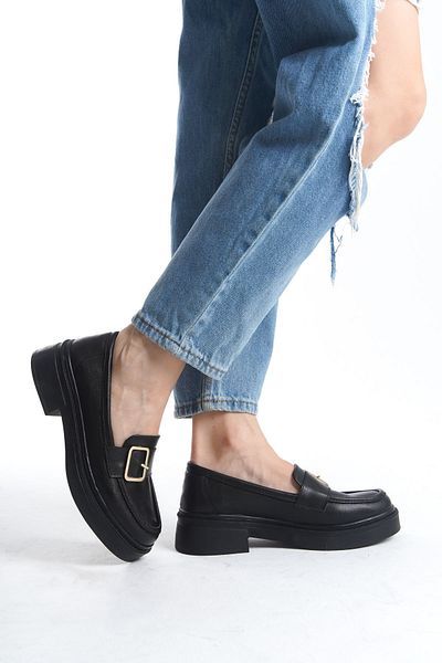 Diardi Black Women's Loafer - Low Heel Casual Shoes