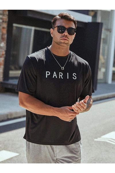 Know Ανδρικό μπλουζάκι με στάμπα Paris Oversize