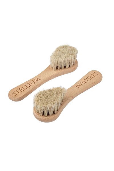 STELLIUM 100% Natural Horsehair Face Brush (Dry Brushing)