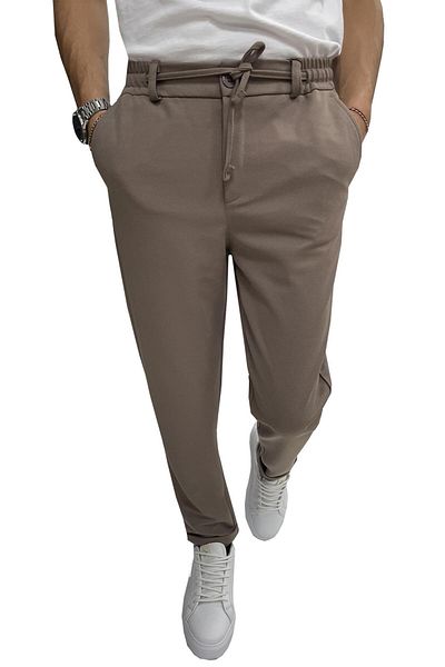 DENİM LONİ Wooking Men's Jogger - Ευέλικτη, ελαστική μέση, λεπτή εφαρμογή Lycra Basic βαμβακερό
