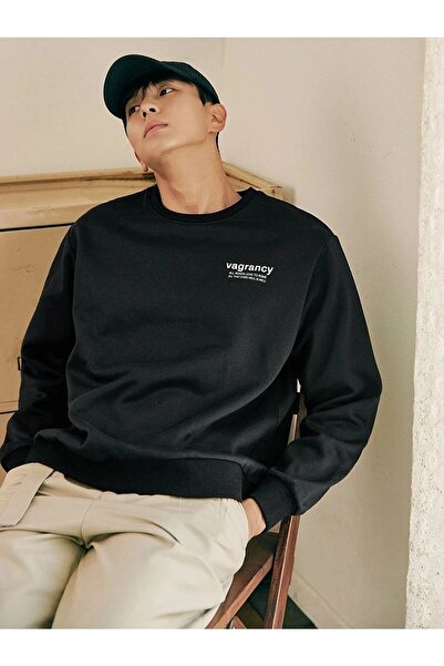 Know Černá oversize mikina s potiskem Vargancy Design