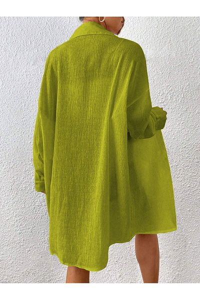 Know Női Olajzöld Oversize hosszú ing