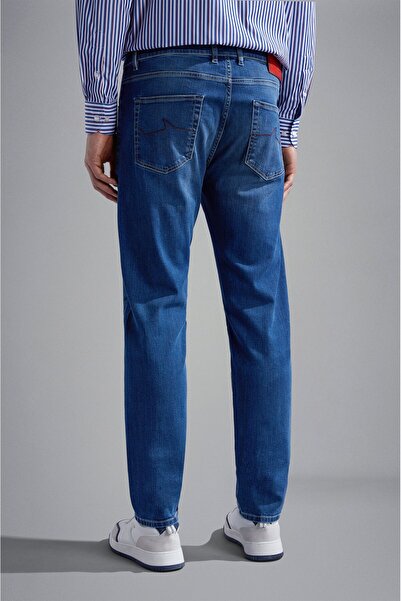PAUL&SHARK Men's Red Rivet 5 Pockets Jeans