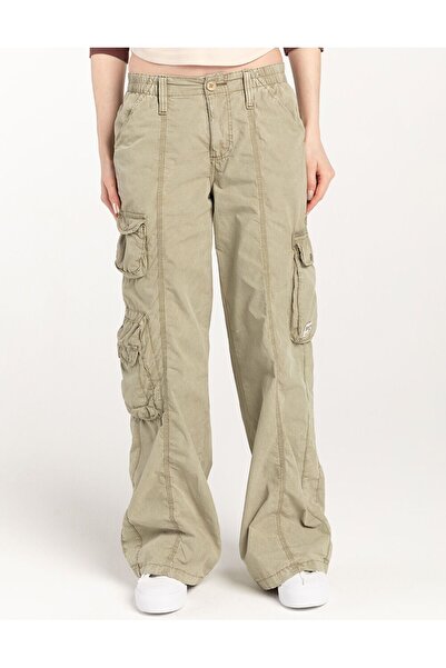 september island Washed Khaki New Y2K Cargo Pants
