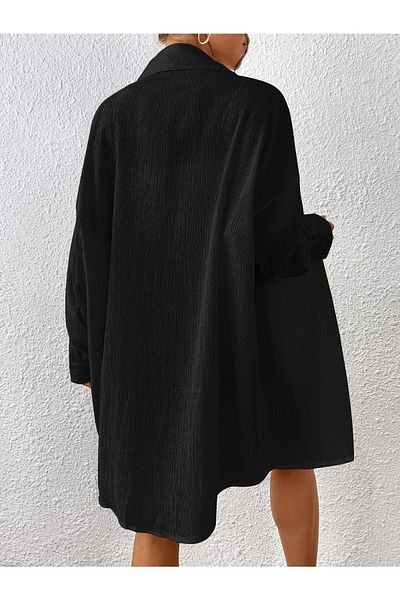 Know Schwarzes Oversize-Longshirt für Damen