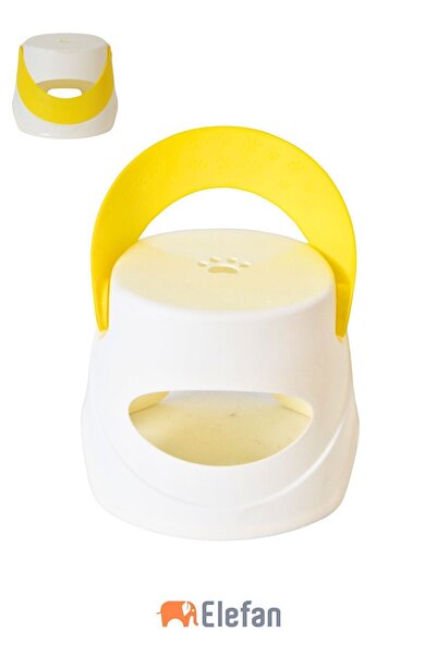 Elefan Pati Desenli Kreş Taburesi -sarı