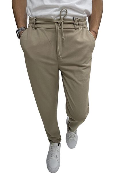 DENİM LONİ Wooking Men's Jogger - Ευέλικτη, ελαστική μέση, λεπτή εφαρμογή Lycra Basic βαμβακερό