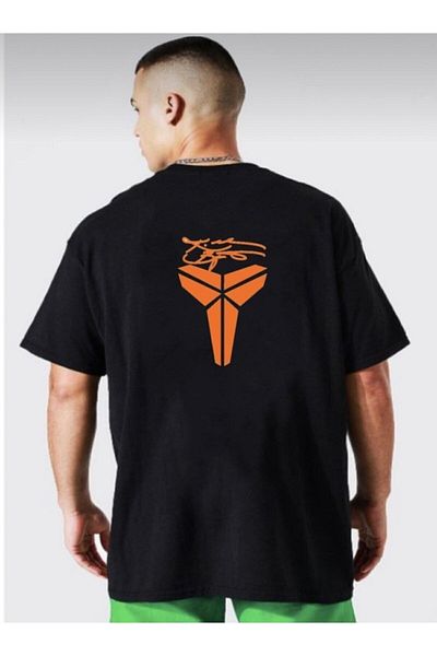 Know Ανδρικό T-Shirt με μαύρο πορτοκαλί μεγάλο μέγεθος