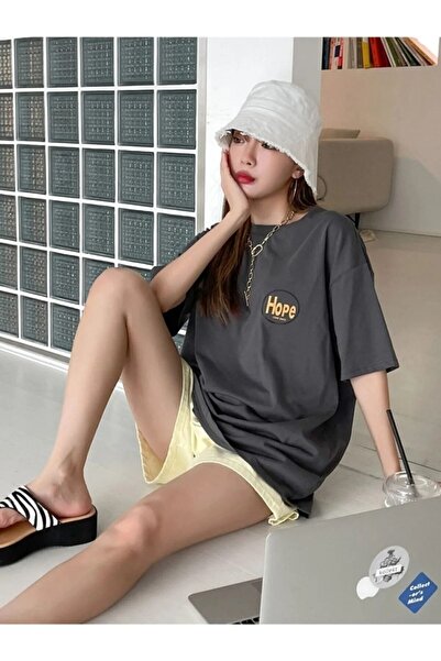 Know Logo Baskılı Füme Tişört Hope