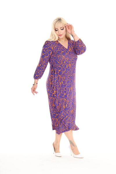 mezura tekstil Γυναικείο φόρεμα βισκόζης από χτενισμένο βαμβακερό βολάν με διπλό γιακά και στρίφωμα