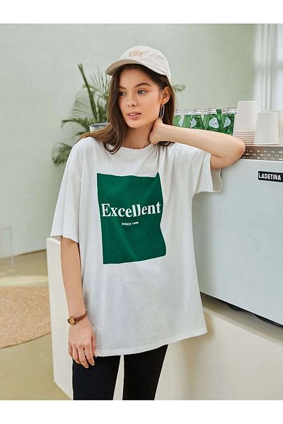 Know Tricou alb cu imprimeu excelent pentru femei