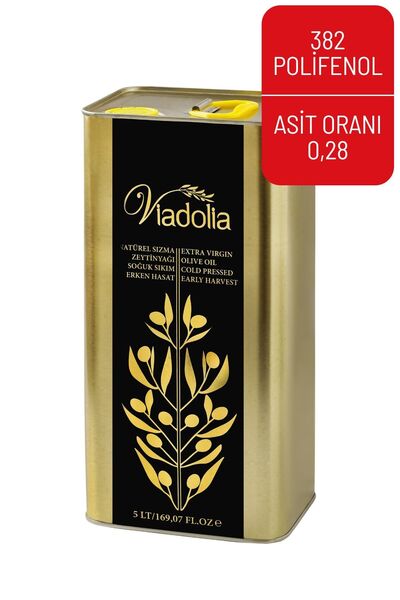 Viadolia Erken Hasat Soğuk Sıkım Natürel Sızma Zeytinyağı 5 Lt | 2024-2025 Hasat