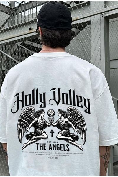 Know Ανδρικό μπλουζάκι με στάμπα White Holly Volley
