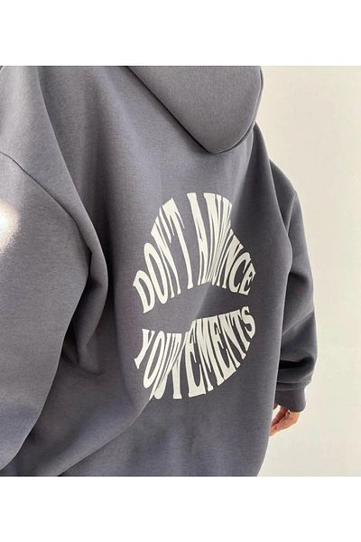 Know Anthracite 3 Thread Hoodie Sweatshirt - Dont