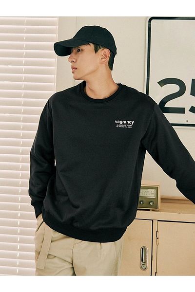 Know Schwarzes, bedrucktes Oversize-Sweatshirt im Vargancy-Design